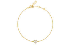  Sunny Sparkler - Link bracelets - Silver / 14kt GP - Zirconia - 18,5cm